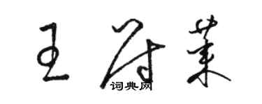 駱恆光王尉萊草書個性簽名怎么寫