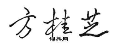 駱恆光方桂芝行書個性簽名怎么寫