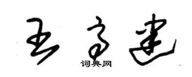 朱錫榮王高建草書個性簽名怎么寫