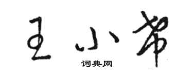 駱恆光王小希草書個性簽名怎么寫