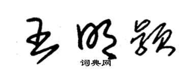 朱錫榮王明穎草書個性簽名怎么寫