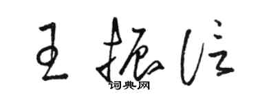 駱恆光王振信草書個性簽名怎么寫