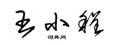 朱錫榮王小程草書個性簽名怎么寫