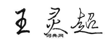 駱恆光王靈超行書個性簽名怎么寫