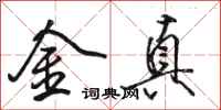 駱恆光金真行書怎么寫