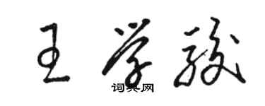 駱恆光王學駿草書個性簽名怎么寫