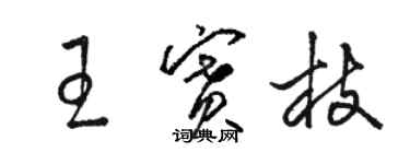 駱恆光王賽枝草書個性簽名怎么寫