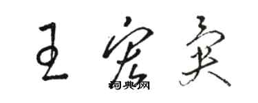 駱恆光王宏異草書個性簽名怎么寫