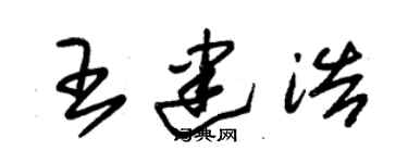 朱錫榮王建浩草書個性簽名怎么寫