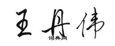 駱恆光王丹偉行書個性簽名怎么寫