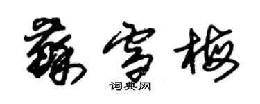 朱錫榮蘇雪梅草書個性簽名怎么寫