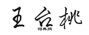 駱恆光王台桃行書個性簽名怎么寫