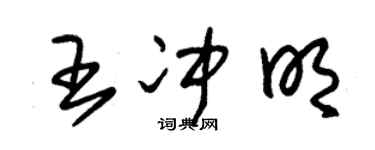朱錫榮王沖明草書個性簽名怎么寫