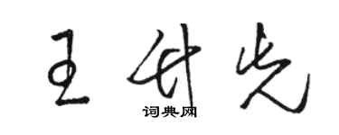 駱恆光王竹先草書個性簽名怎么寫