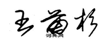 朱錫榮王苗杉草書個性簽名怎么寫