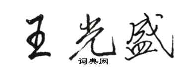 駱恆光王光盛行書個性簽名怎么寫