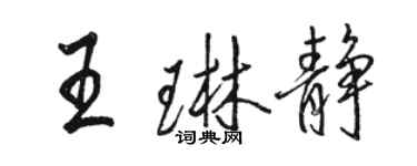 駱恆光王琳靜行書個性簽名怎么寫