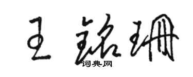 駱恆光王銘珊草書個性簽名怎么寫
