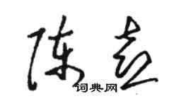 駱恆光陳喜草書個性簽名怎么寫