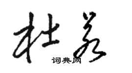 駱恆光杜若草書個性簽名怎么寫