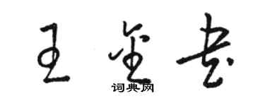 駱恆光王金書草書個性簽名怎么寫