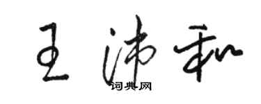 駱恆光王沛和草書個性簽名怎么寫