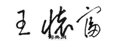 駱恆光王懷富草書個性簽名怎么寫