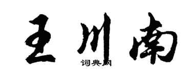 胡問遂王川南行書個性簽名怎么寫