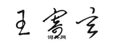 駱恆光王寄玄草書個性簽名怎么寫