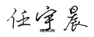 駱恆光任宇晨行書個性簽名怎么寫