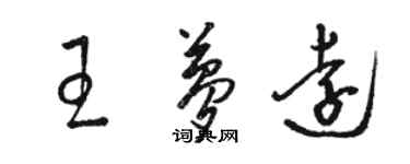 駱恆光王夢遠草書個性簽名怎么寫