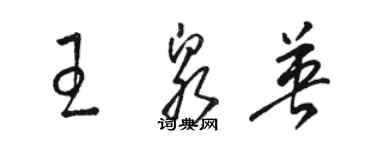 駱恆光王泉英草書個性簽名怎么寫