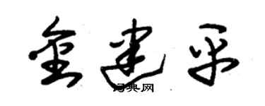 朱錫榮金建平草書個性簽名怎么寫
