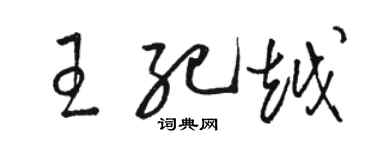 駱恆光王紀越草書個性簽名怎么寫