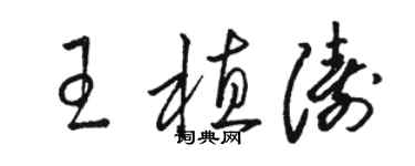 駱恆光王植濤草書個性簽名怎么寫