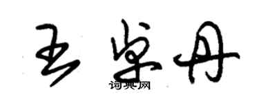 朱錫榮王卓丹草書個性簽名怎么寫