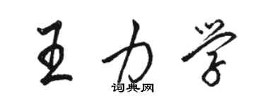 駱恆光王力學行書個性簽名怎么寫