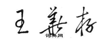 駱恆光王華存草書個性簽名怎么寫