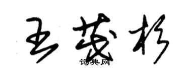 朱錫榮王茂杉草書個性簽名怎么寫