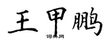 丁謙王甲鵬楷書個性簽名怎么寫