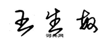 朱錫榮王生敏草書個性簽名怎么寫