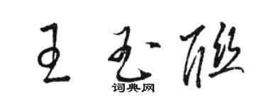 駱恆光王玉聯草書個性簽名怎么寫