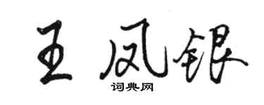 駱恆光王鳳銀行書個性簽名怎么寫