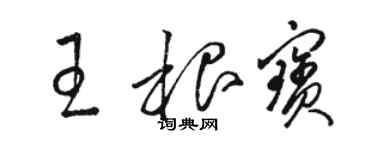 駱恆光王根寶草書個性簽名怎么寫