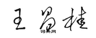 駱恆光王昌桂草書個性簽名怎么寫