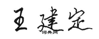 駱恆光王建定行書個性簽名怎么寫