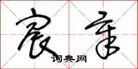 王冬齡宸章草書怎么寫