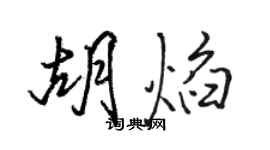 駱恆光胡焰行書個性簽名怎么寫