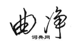 駱恆光曲淨行書個性簽名怎么寫