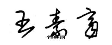 朱錫榮王素齊草書個性簽名怎么寫